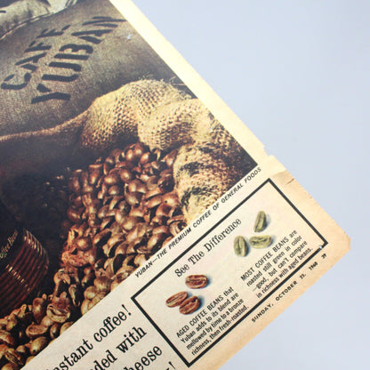 Advertisement, Yuban Instant Coffee, Original 1960 Magazine Ad, Vintage