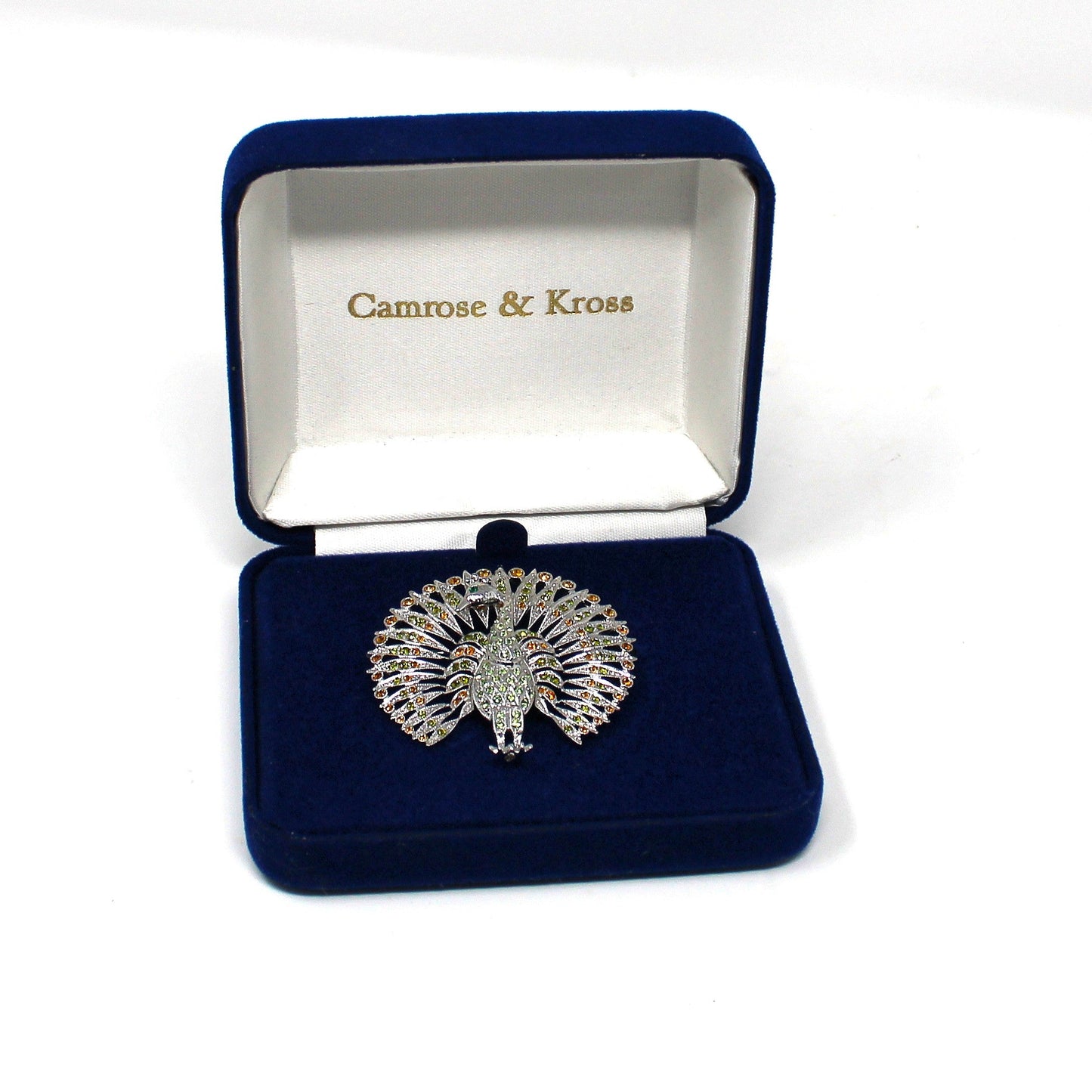Brooch / Pin, Camrose & Kross, JBK Peacock, Swarovski Crystals, Original Case, Vintage