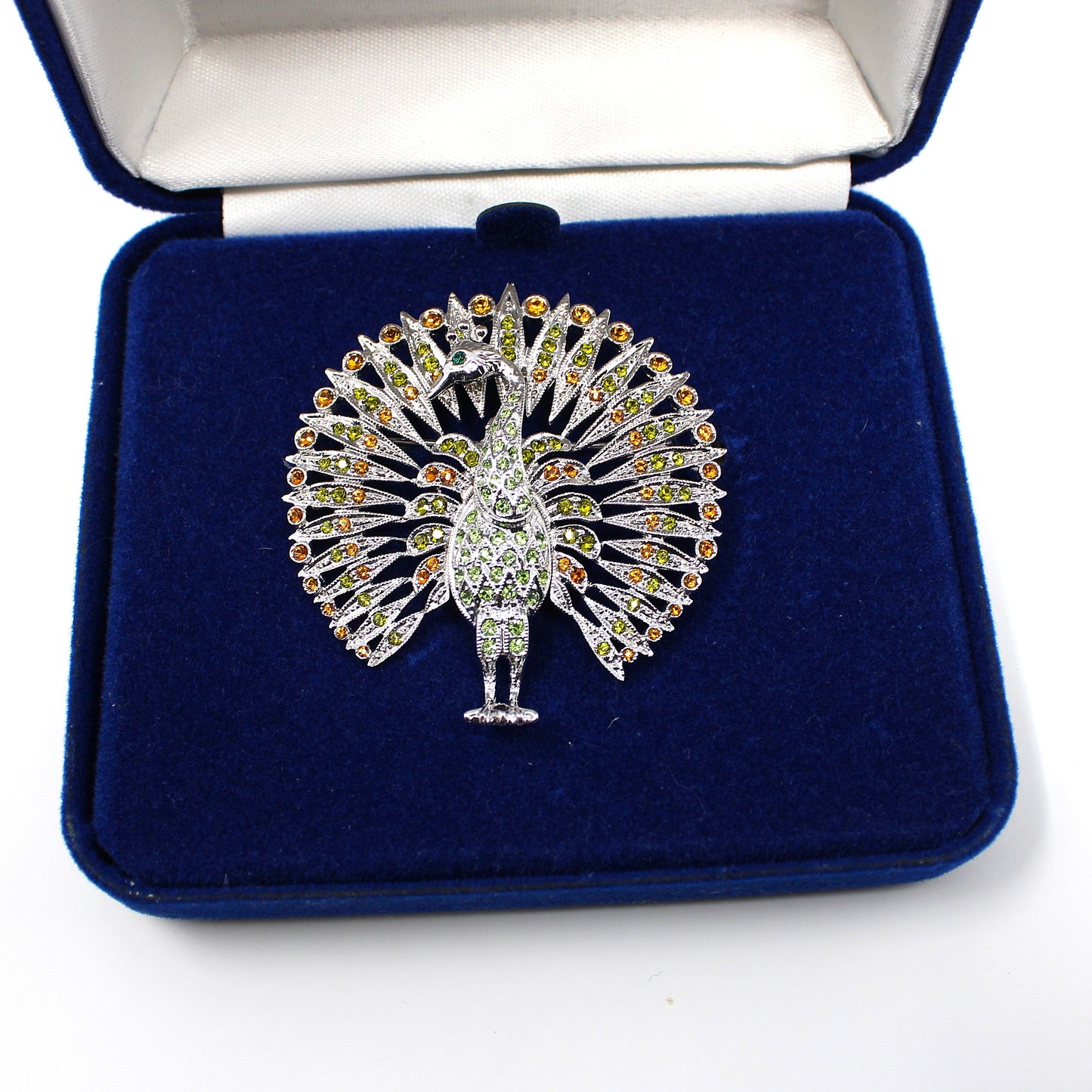 Brooch / Pin, Camrose & Kross, JBK Peacock, Swarovski Crystals, Original Case, Vintage