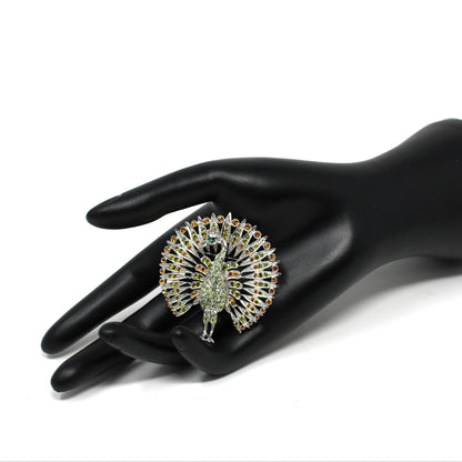 Brooch / Pin, Camrose & Kross, JBK Peacock, Swarovski Crystals, Original Case, Vintage