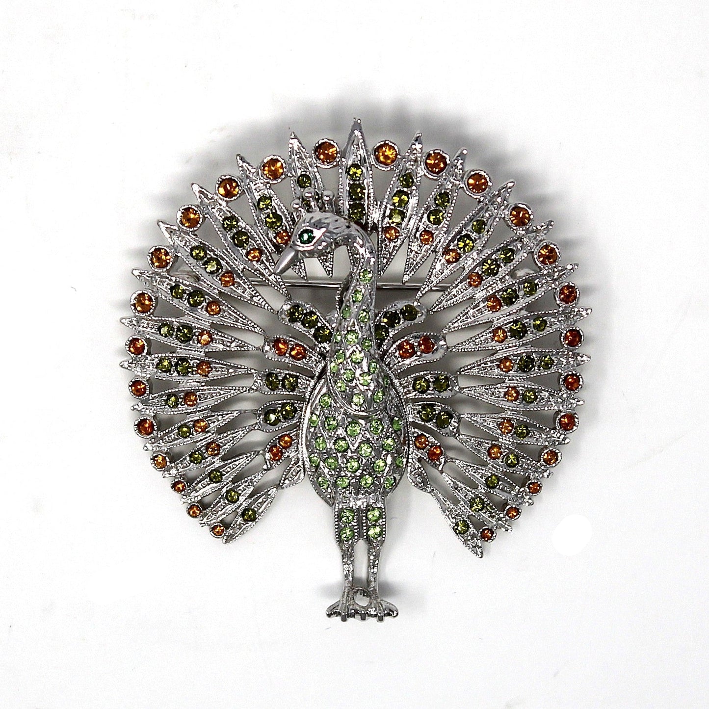Brooch / Pin, Camrose & Kross, JBK Peacock, Swarovski Crystals, Original Case, Vintage