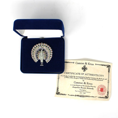 Brooch / Pin, Camrose & Kross, JBK Peacock, Swarovski Crystals, Original Case, Vintage