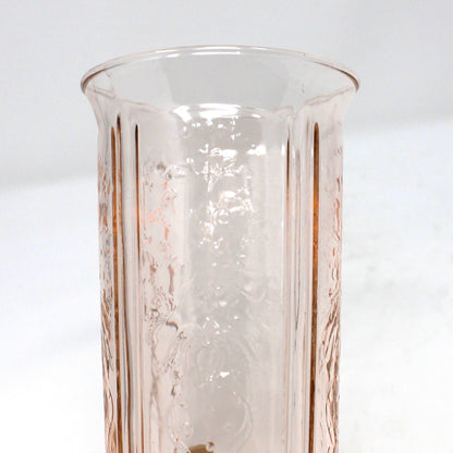 Glasses, Tumbler, MacBeth-Evans, American Sweetheart, Pink Depression Glass, 10oz, Set of 5, Vintage