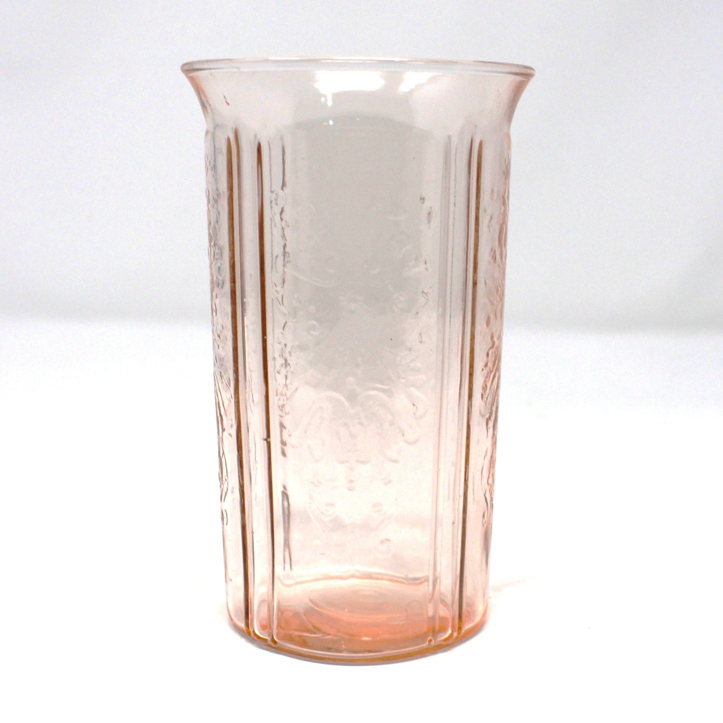 Glasses, Tumbler, MacBeth-Evans, American Sweetheart, Pink Depression Glass, 10oz, Set of 5, Vintage