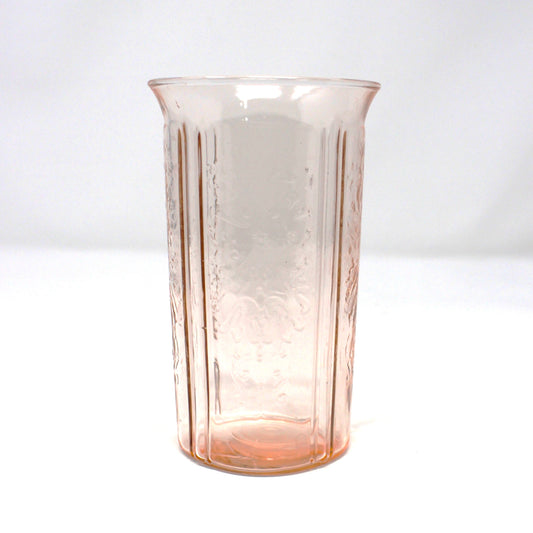 Glasses, Tumbler, MacBeth-Evans, American Sweetheart, Pink Depression Glass, 10oz, Set of 5, Vintage