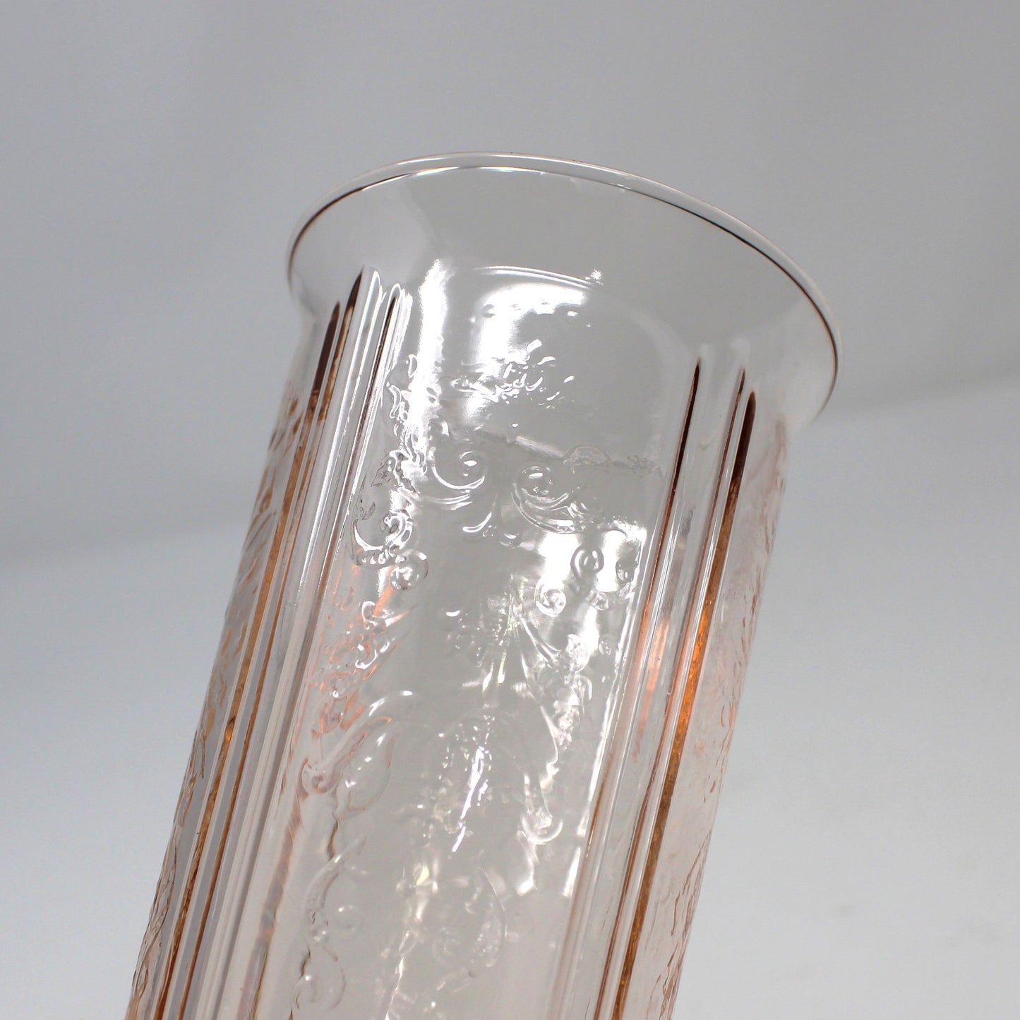 Glasses, Tumbler, MacBeth-Evans, American Sweetheart, Pink Depression Glass, 10oz, Set of 5, Vintage