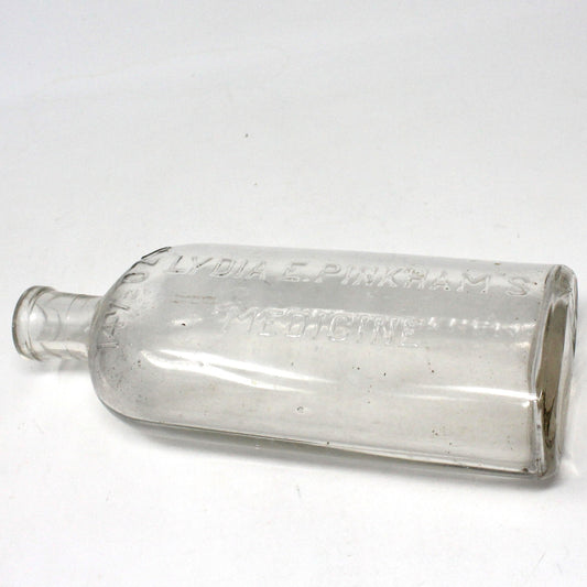 Medicine Bottle, Lydia E. Pinkham Medicine, 14.4 oz, Clear Antique