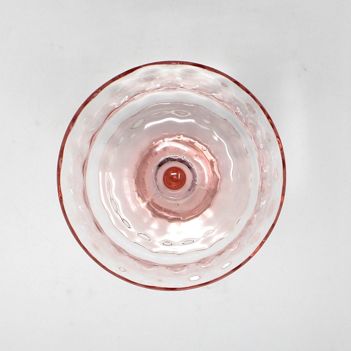 Champagne / Tall Sherbet, Tiffin, 15028 Pink Diamond Optic, Elegant Glass / Depression Glass, Set of 5, Vintage