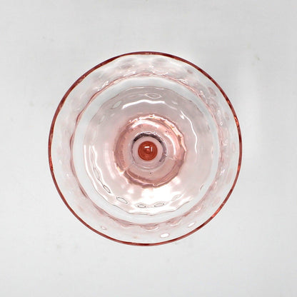 Champagne / Tall Sherbet, Tiffin, 15028 Pink Diamond Optic, Elegant Glass / Depression Glass, Set of 5, Vintage