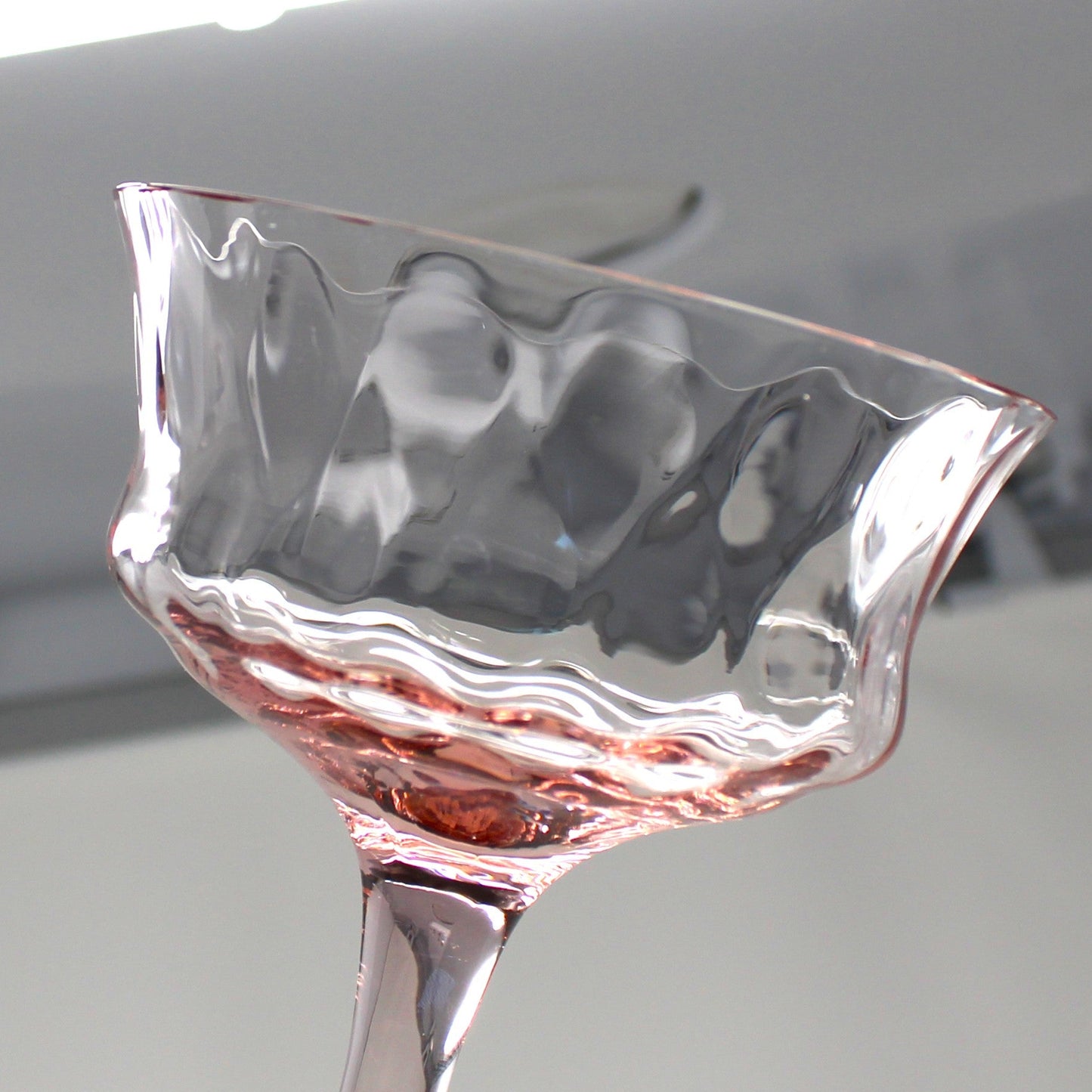 Champagne / Tall Sherbet, Tiffin, 15028 Pink Diamond Optic, Elegant Glass / Depression Glass, Set of 5, Vintage