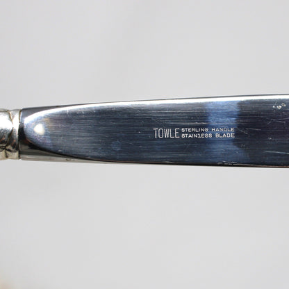 Flatware Set, Towle, Madeira, Sterling, Four Piece Place Settings for Two, 8 Pieces, Vintage 1948