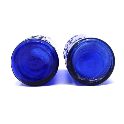 Medicine Bottle, Cobalt Blue Bromo - Seltzer, Emerson, Set of 2, AMB, 4" Antique