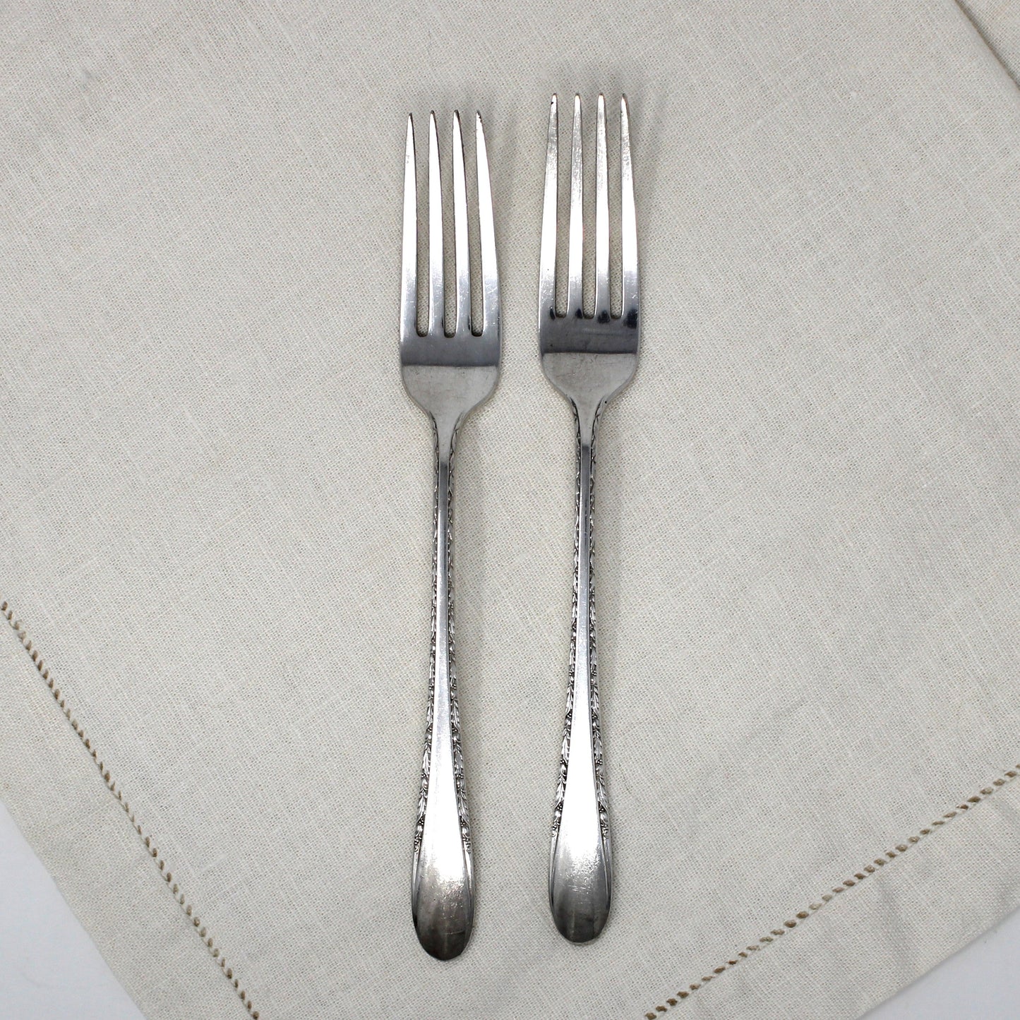 Forks, Gorham, Invitation Pattern, Plate Pat. 1940, Silverplate, Set of 2, Vintage