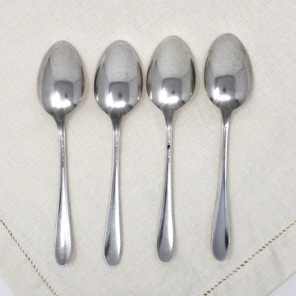Teaspoons, Gorham, Invitation Pattern, Plate Pat. 1940, Set of 4, Silverplate, Vintage