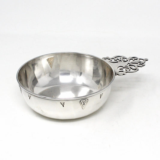 Porringer Bowl, Community Plate, Silverplate, Deauville Pattern, Scrolled Handle, Vintage, SOLD