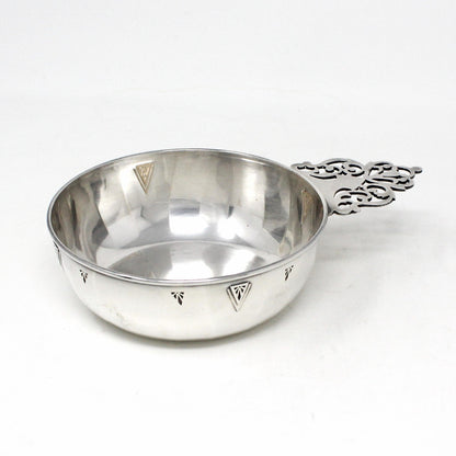 Porringer Bowl, Community Plate, Silverplate, Deauville Pattern, Scrolled Handle, Vintage, SOLD