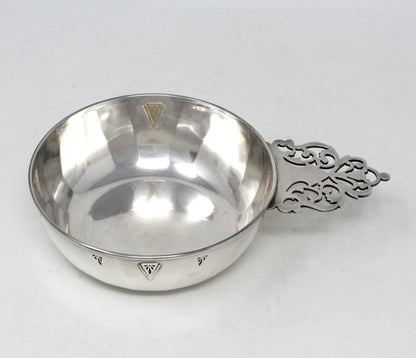 Porringer Bowl, Community Plate, Silverplate, Deauville Pattern, Scrolled Handle, Vintage, SOLD