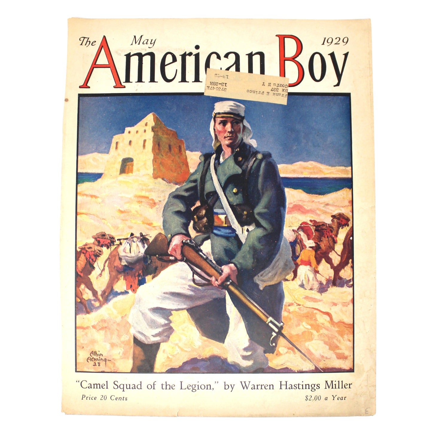 Advertisement, Double-Sided, American Boy Magazine Cover Albin Henning / CHICOS Spanish Peanuts, 1929, Original, Vintage