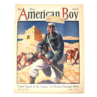 Advertisement, Double-Sided, American Boy Magazine Cover Albin Henning / CHICOS Spanish Peanuts, 1929, Original, Vintage