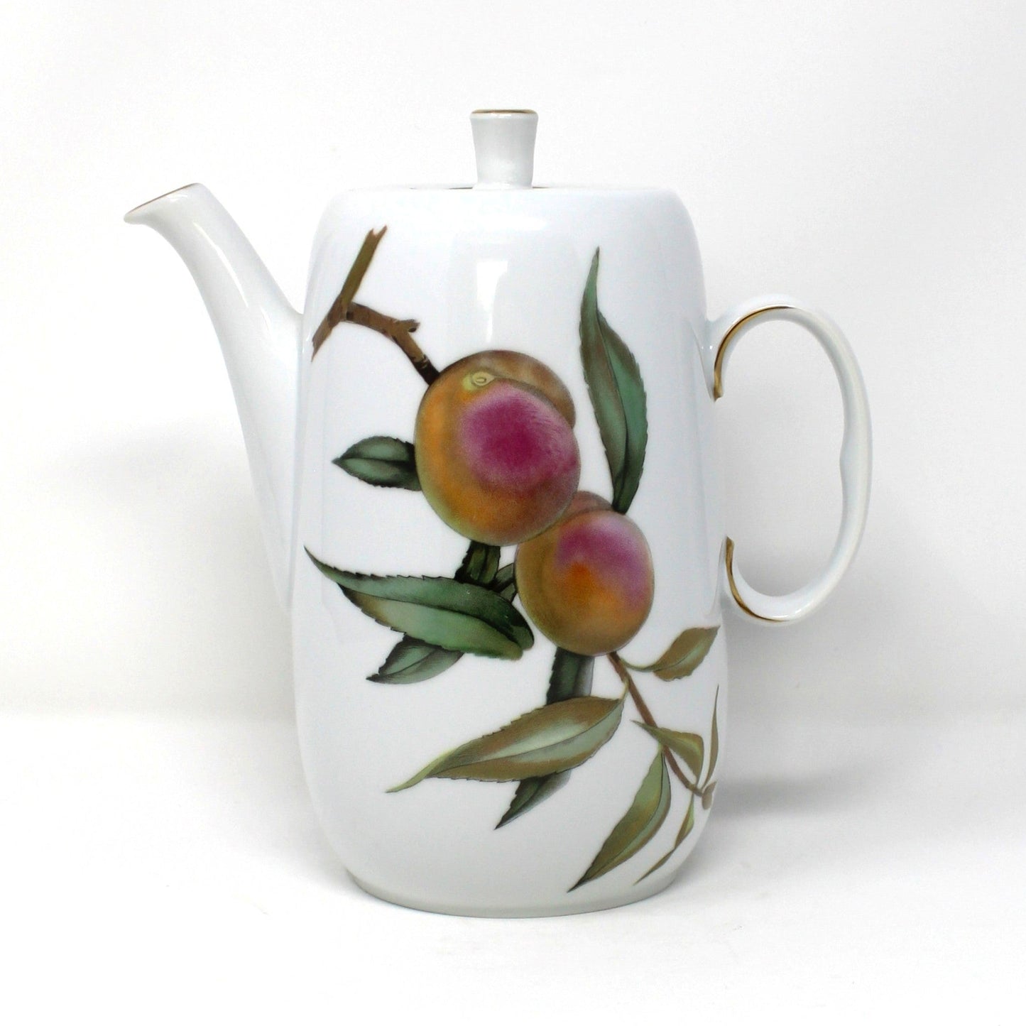 Vintage Coffee Pot, Evesham Gold by Royal Worcester.  Made in England,  1960's.