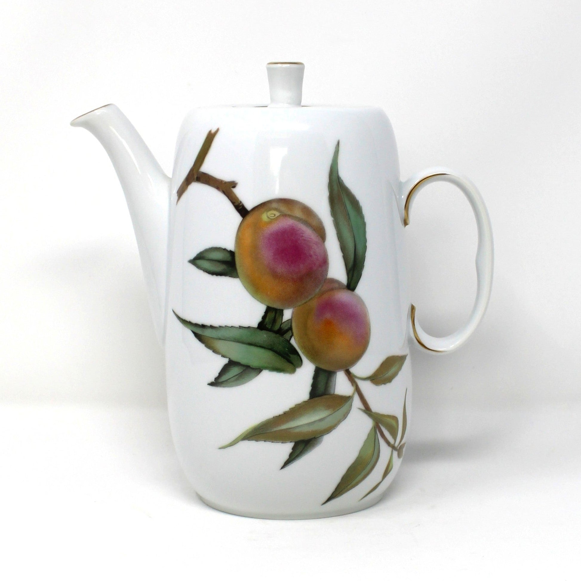 Vintage Coffee Pot, Evesham Gold by Royal Worcester.  Made in England,  1960's.