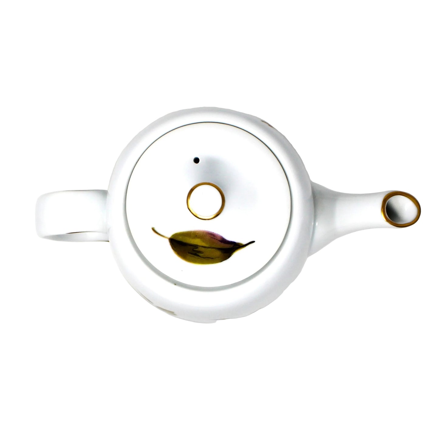 Coffee Pot, Royal Worcester, Evesham Gold, Plums & Peaches, Gold Rim, English Porcelain, Vintage 1961–2015