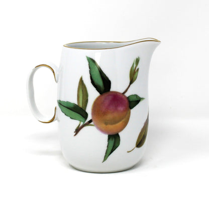 Creamer, Royal Worcester Evesham Gold, Pears & Peaches, Large 10 oz, England, Vintage 1960s