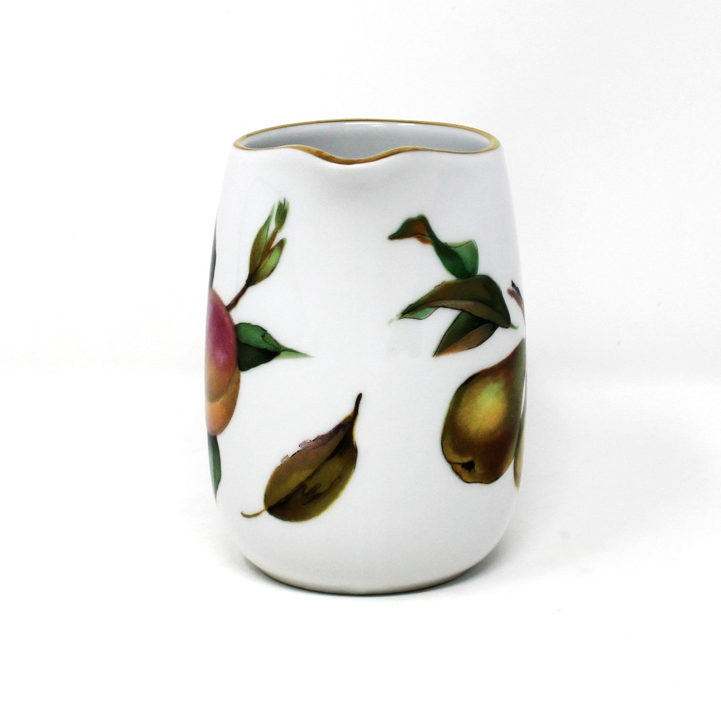 Creamer, Royal Worcester Evesham Gold, Pears & Peaches, Large 10 oz, England, Vintage 1960s