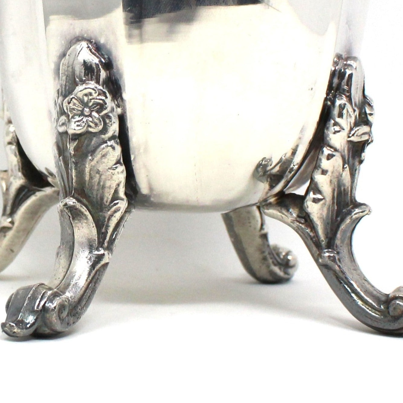 Pitcher, A. Cohen & Sons, Silverplate, Beverage Pitcher w/Ice Lip, Footed, Victorian Style, Vintage
