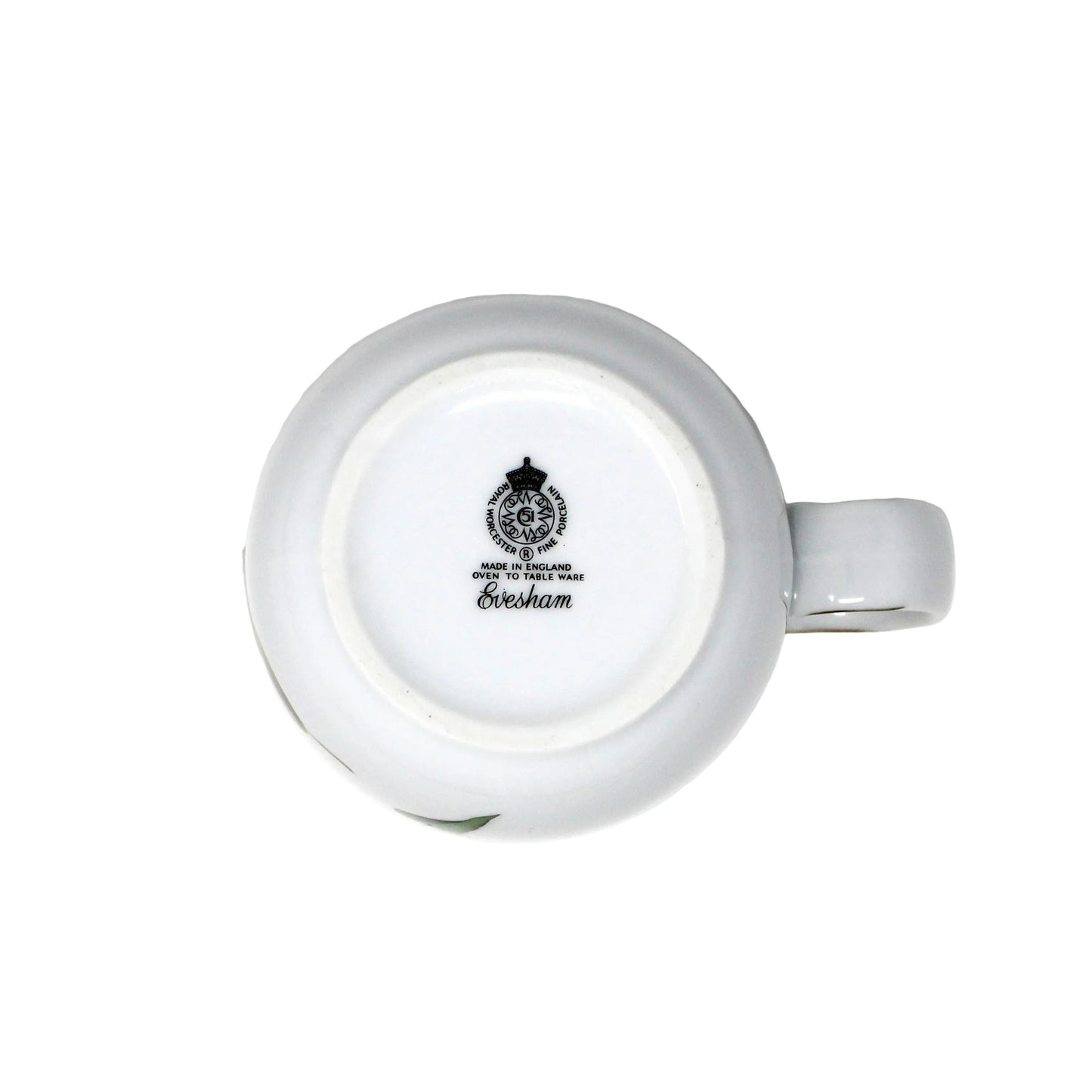 Creamer, Royal Worcester Evesham Gold, Pears & Peaches, Large 10 oz, England, Vintage 1960s