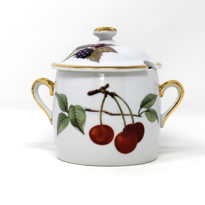 Vintage Marmalade Jar with Lid, Evesham Gold by Royal Worcester.  Jam & Jelly  Pot, Made in England.