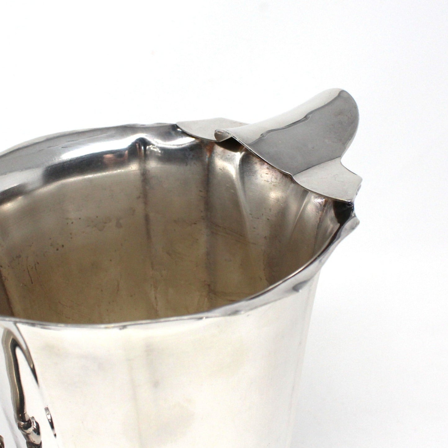 Pitcher, A. Cohen & Sons, Silverplate, Beverage Pitcher w/Ice Lip, Footed, Victorian Style, Vintage