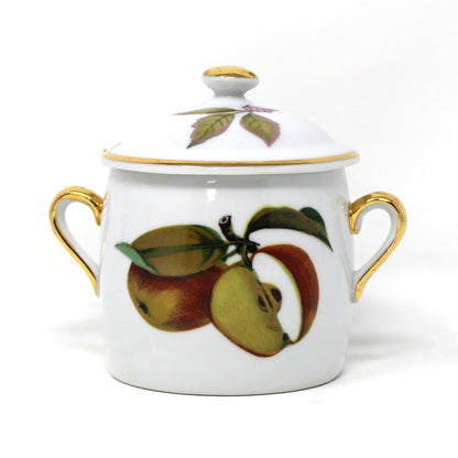 Condiment Jar, Royal Worcester, Evesham Gold, Marmalade, Jam / Jelly Pot with Lid, Vintage