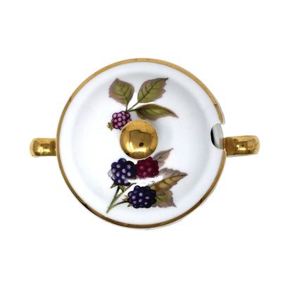 Condiment Jar, Royal Worcester, Evesham Gold, Marmalade, Jam / Jelly Pot with Lid, Vintage