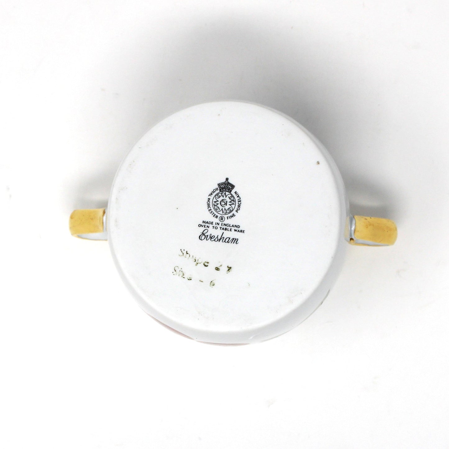 Condiment Jar, Royal Worcester, Evesham Gold, Marmalade, Jam / Jelly Pot with Lid, Vintage