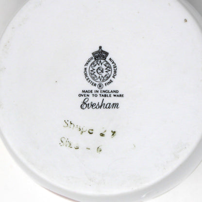 Condiment Jar, Royal Worcester, Evesham Gold, Marmalade, Jam / Jelly Pot with Lid, Vintage