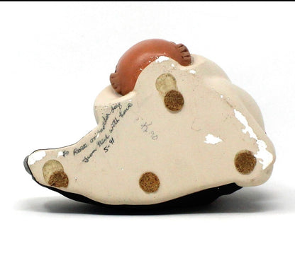 Sculpture, Cast Molding, Native American Woman, Hand Painted, Signed, Vintage, SOLD