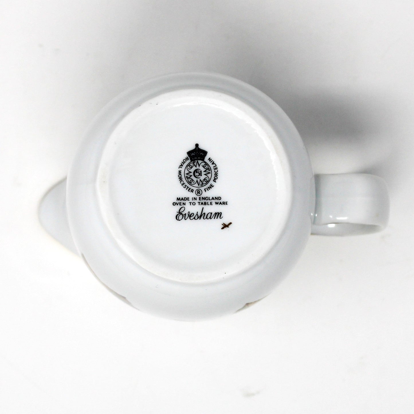 Creamer, Royal Worcester Evesham Gold, Apples & Berries, Small 6 oz, England, Vintage 1960s