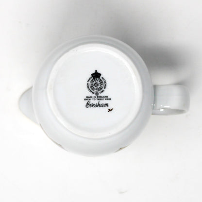 Creamer, Royal Worcester Evesham Gold, Apples & Berries, Small 6 oz, England, Vintage 1960s