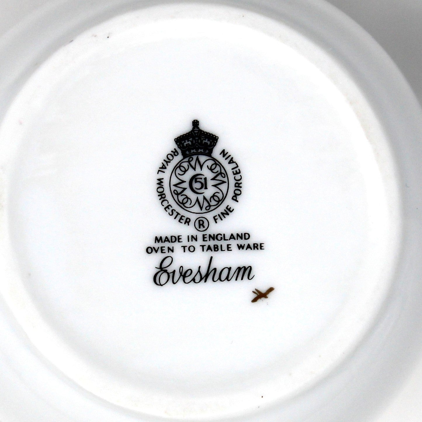 Creamer, Royal Worcester Evesham Gold, Apples & Berries, Small 6 oz, England, Vintage 1960s