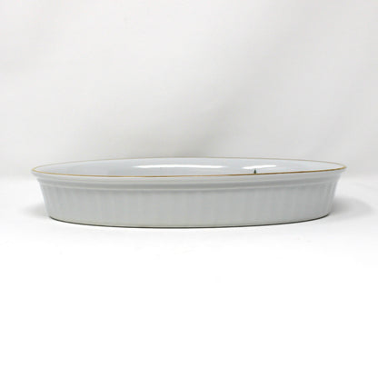 Oval Baker, Royal Worcester, Evesham Gold, English Porcelain, Asparagus, Oven to Table, Vintage 10"