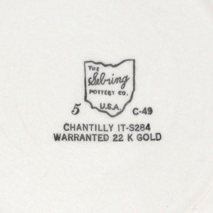 Bread & Butter Plate, Sebring Pottery, Chantilly, Fragonard Courting Couple, Vintage USA