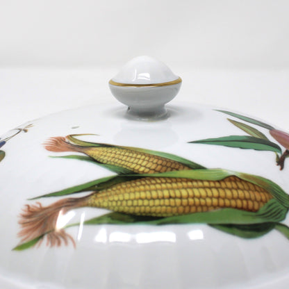 Casserole with Lid, Royal Worcester, Evesham Gold, 3 QT Round, Ribbed, Vintage, 1961