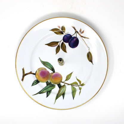 Sandwich Plate / Tidbit Tray, Two-Tier Server with Metal Handle, Royal Worcester, Evesham Gold, Vintage