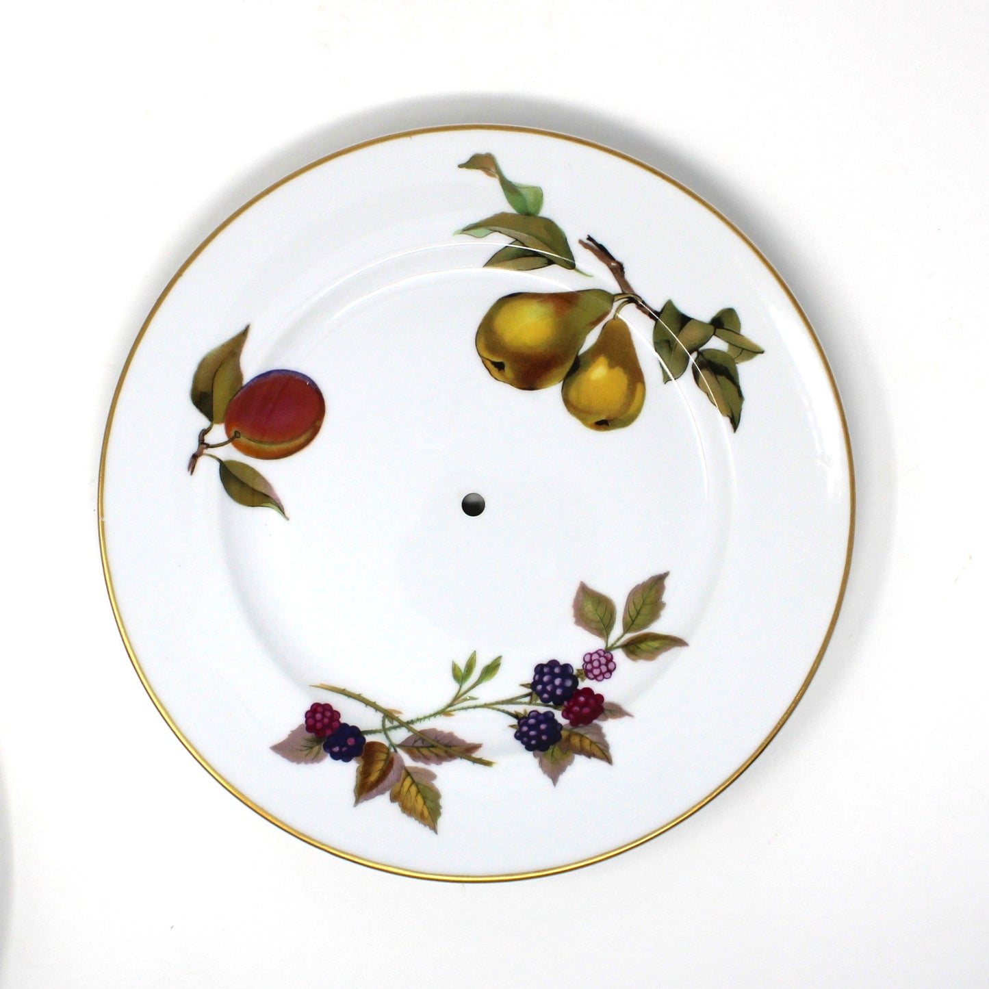 Sandwich Plate / Tidbit Tray, Two-Tier Server with Metal Handle, Royal Worcester, Evesham Gold, Vintage