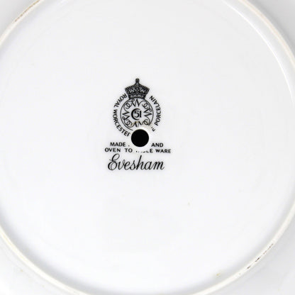 Sandwich Plate / Tidbit Tray, Two-Tier Server with Metal Handle, Royal Worcester, Evesham Gold, Vintage