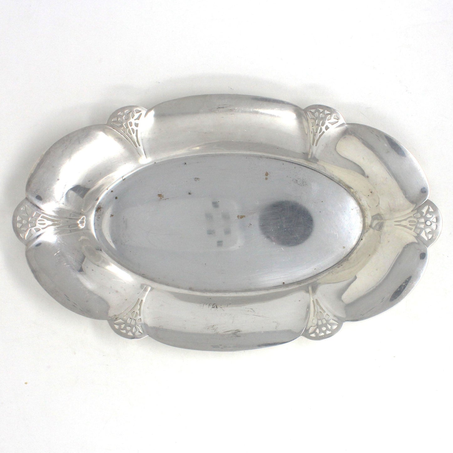 Tray, Wm Rogers, Bread Tray, Reticulated Oval Tray, Silverplate, Antique