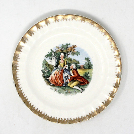 Bread & Butter Plate, Cronin China Co, Fragonard Courting Couple, COI2, Vintage USA