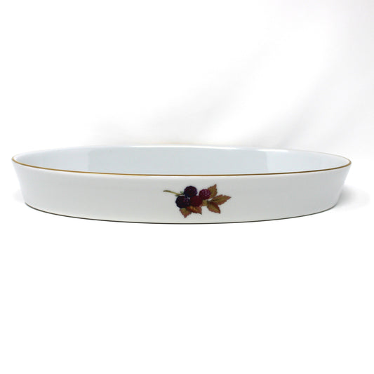 Oval Baker, Royal Worcester, Evesham Gold, Oven to Table Porcelain, Vintage 14"
