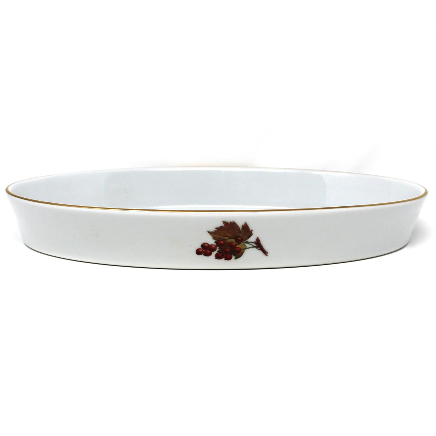 Oval Baker, Royal Worcester, Evesham Gold, Oven to Table Porcelain, Vintage 14"